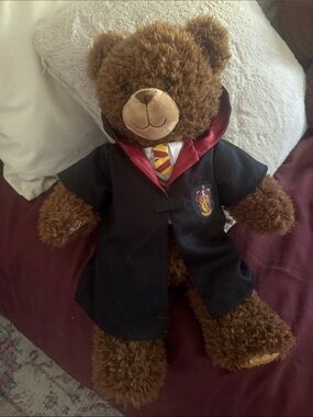 Brown build a bear Harry Potter Plush Teddy Bear in Gryffindor-Style Robe